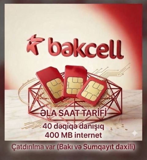 Bakcell “Əla Saat” tarifi üçün SIM kart - Tarif məzmunu: 40 dəqiqə — Bakı