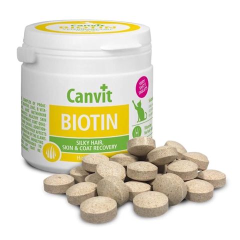 Pişik balaları və yetkin pişiklər üçün vitaminlər Canvit Biotin Cat 10 əd — Bakı