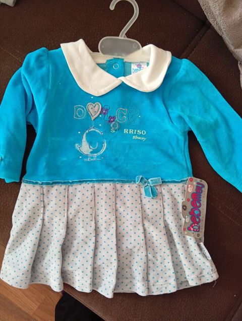 Uşaq paltarı – Bebemsy brendi - Model: Uzunqollu körpə donu — endirimli .yeni..baby shop