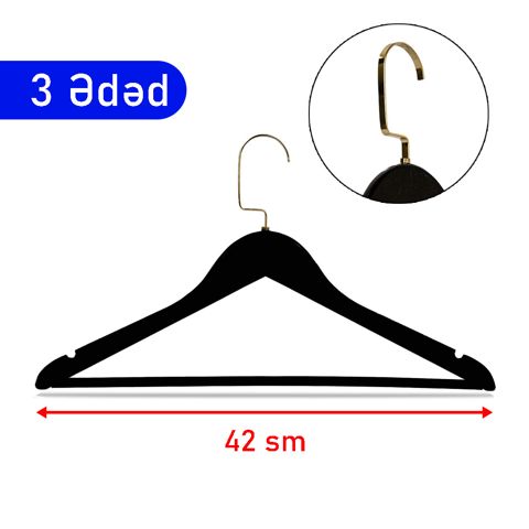 Asılqan dəsti FenEx, qara, 42 sm, 3 əd — Bakı
