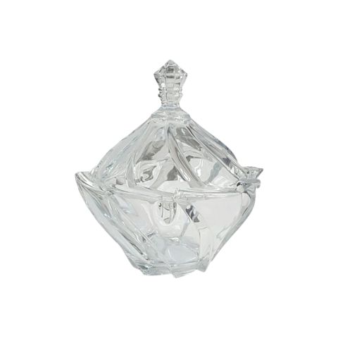 Şəkər qabı Sakura glass Eleanor SK188, şüşə, şəffaf, 12x14 sm — Bakı