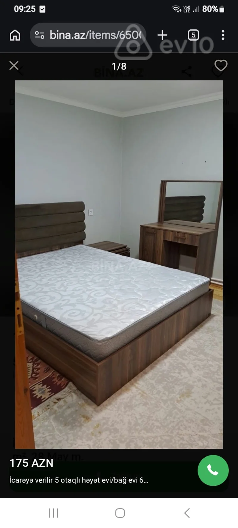 5 otaqlı həyət evi, 66 m², 28 mayin 2ci cixisi — kirayə — Ev, villa, Bakı (5)