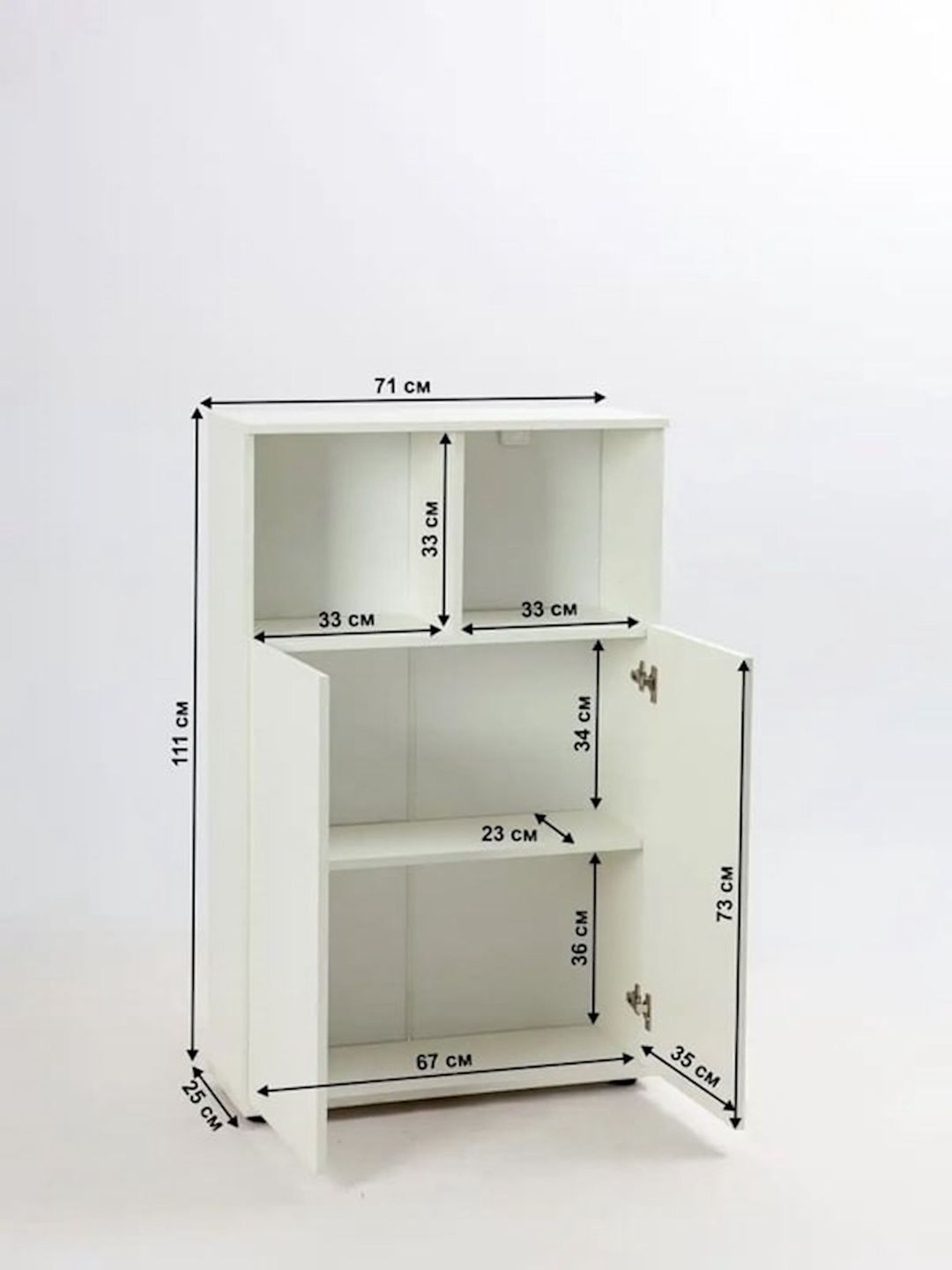 Komod, 111x25x71 sm, Ldsp, ağ — Mallar, Bakı (2)