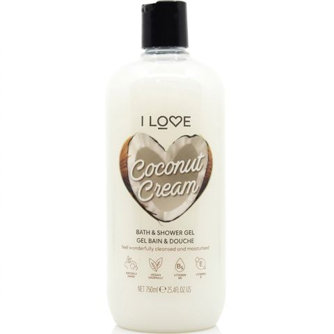 Duş geli I Love Bath And Shower Coconut Cream, 750 ml — Bakı