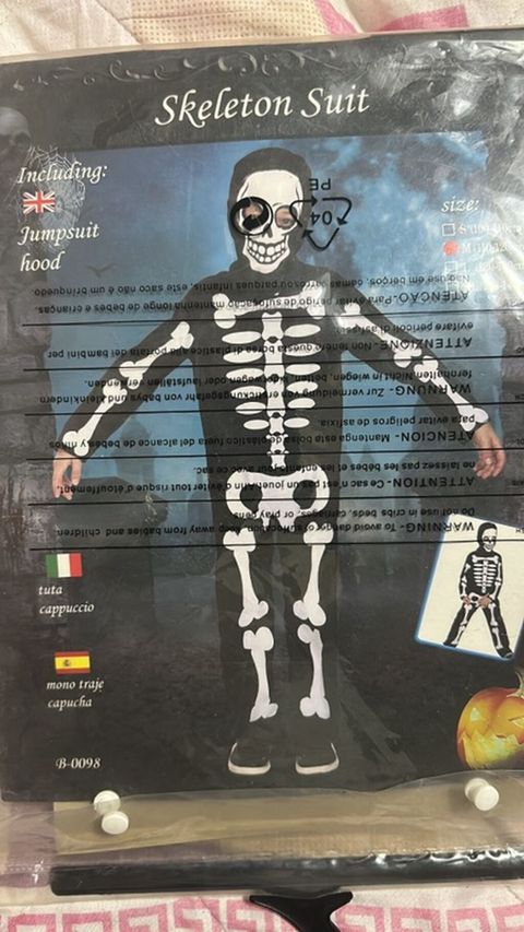 Uşaq kostyumları – Skelet və Hörümçək Adam temalı 1) Skeleton Suit — Bakı