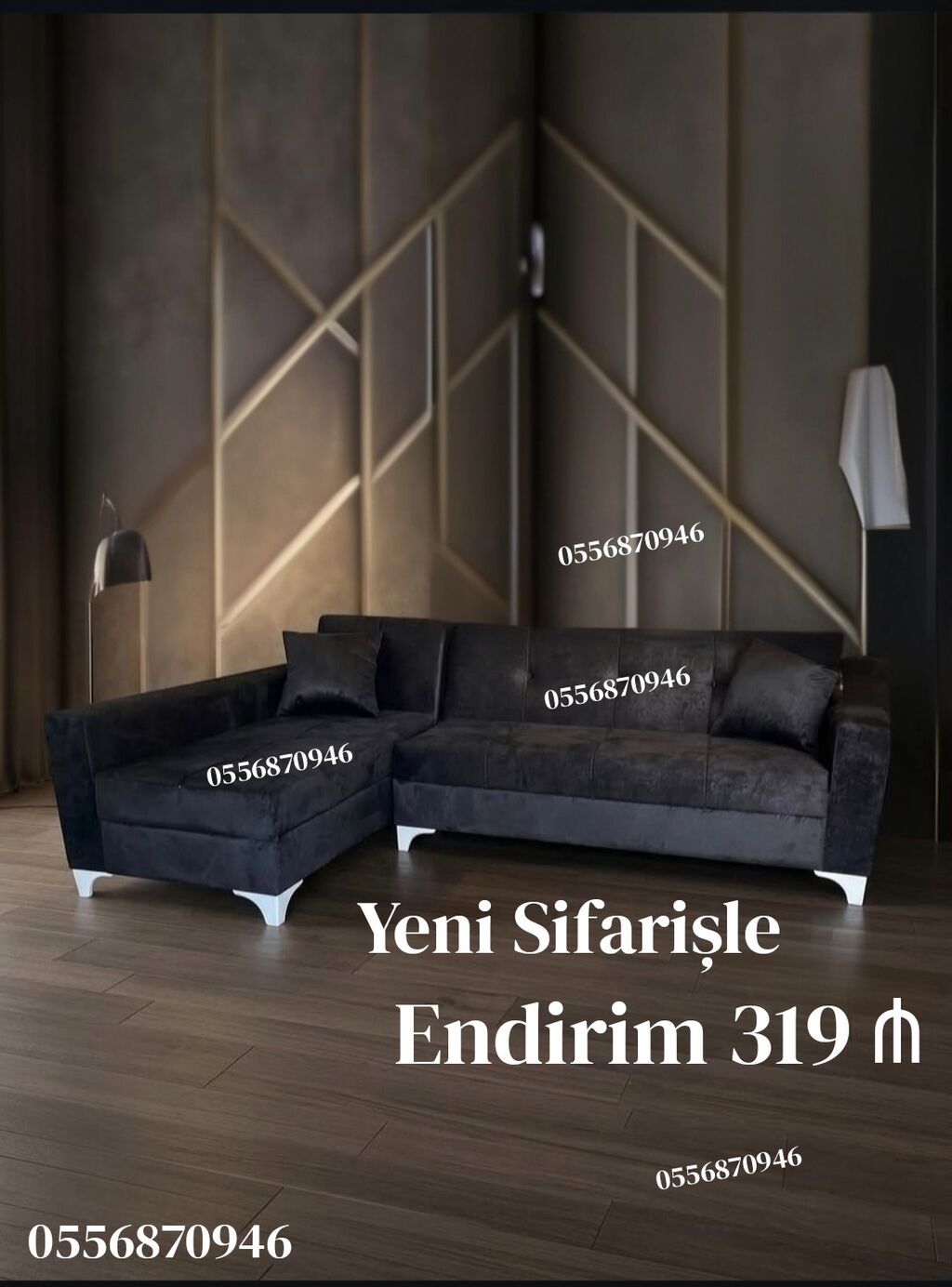 Künc divan, Yeni, Açılan, Bazalı, Parça, Şəhərdaxili pulsuz çatdırılma — Divanlər, Bakı (9)