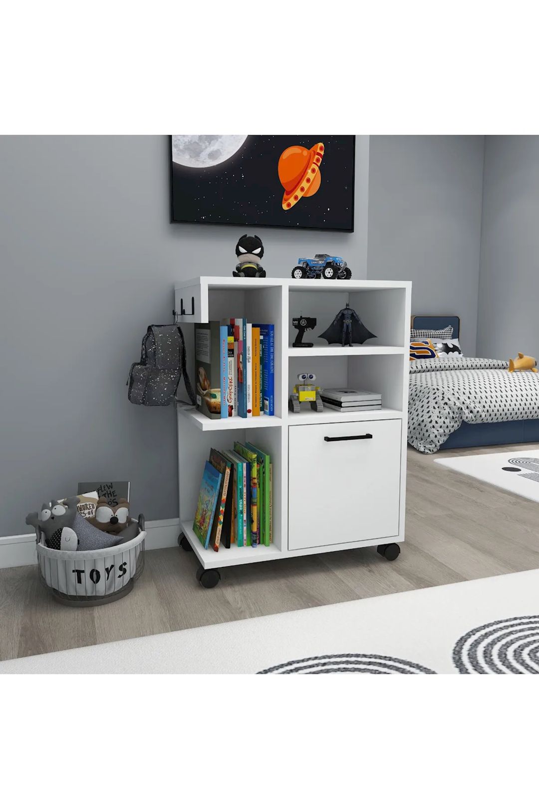 Stellaj Ev Plus 12115605, Ldsp, ağ, 81x60x35 sm — Mallar, Bakı (3)