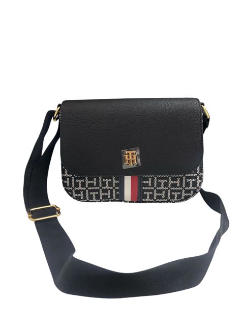 Kross-bodi çanta qadınlar üçün Tommy Hilfiger 69J8952, poliuretan, qara — Bakı