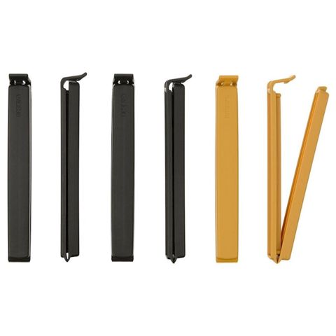 Paket üçün sıxaclar IKEA Bevara, 6 əd, polipropilen, antrasit/tünd sarı — Bakı