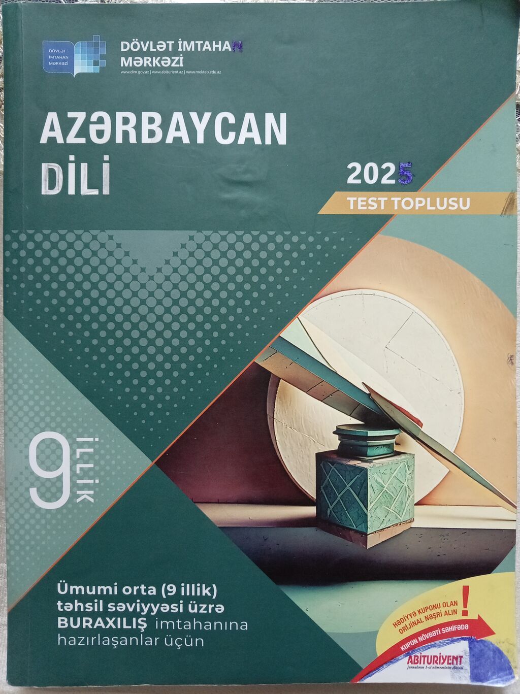 Azərbaycan dili Testlər 9-cu sinif, DİM, 1-ci hissə, 2023 il — Kitablar, Bakı (4)
