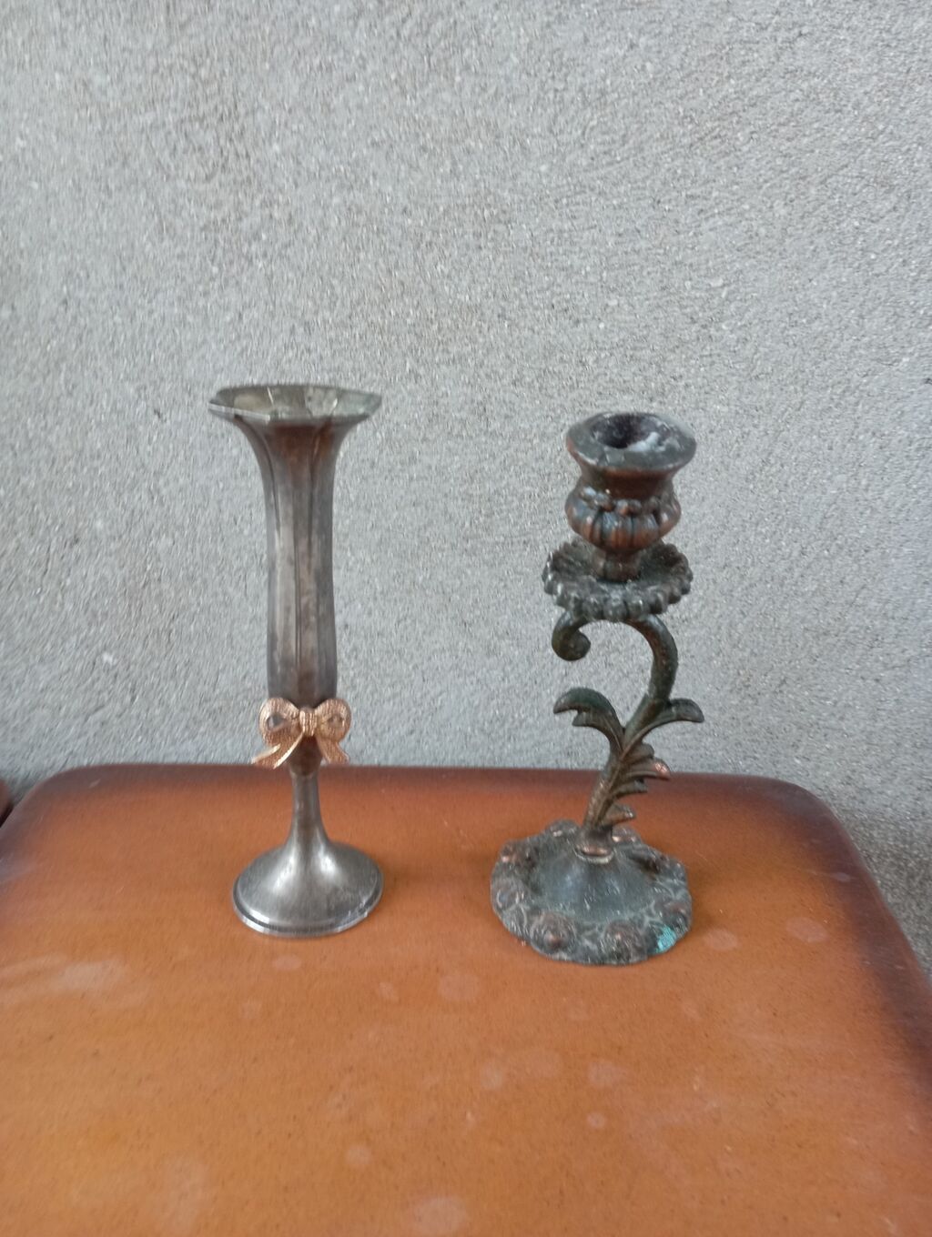 İki ədəd klassik üslublu şamdan dəsti. - Material: metal (tunc/bronz — Eviniz üçün ətirləri, şamlar və şam tutacaqları, Bakı (2)