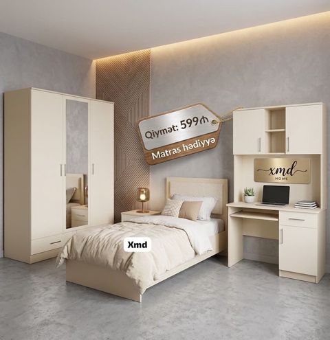 Uşaq/yeniyetmə otağı üçün funksional mebel dəsti Komplekt tərkibi — Bakı
