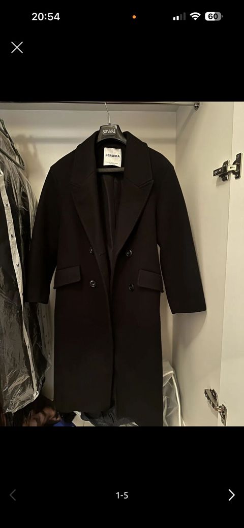 Palto, Bershka, S, rəng - Qara — Bakı