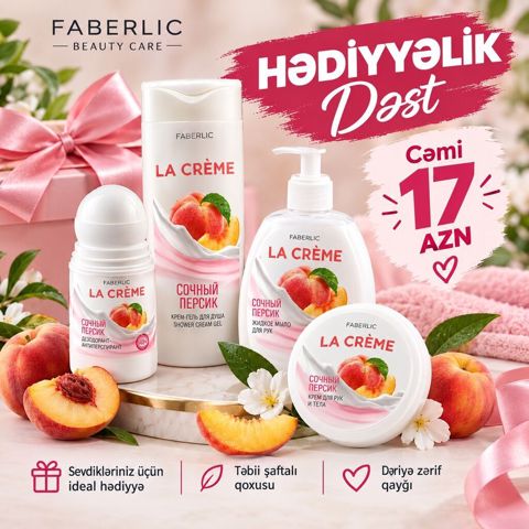 Faberlıc kosmetika və baxım dəstləri 1) Hədiyyəlik La Crème “Şaftalı” — Bakı