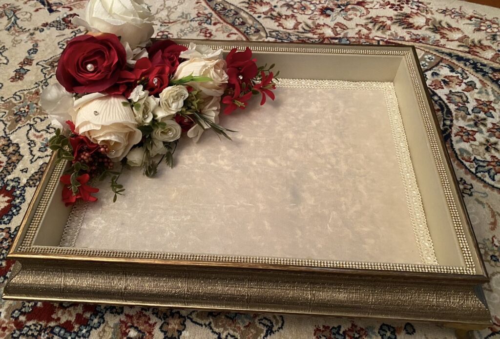 Bəzəkli nişan/xına səbət və vitrin dəsti - Şəffaf plastikörtüklü — Dekorasiyalar, Bakı (6)
