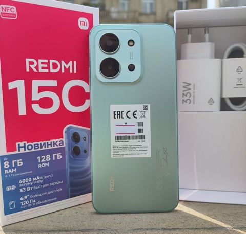 Redmi 15c 4/128 310azn Nfc. Alış zamanı ƏDV Qebzi verilir — Bakı