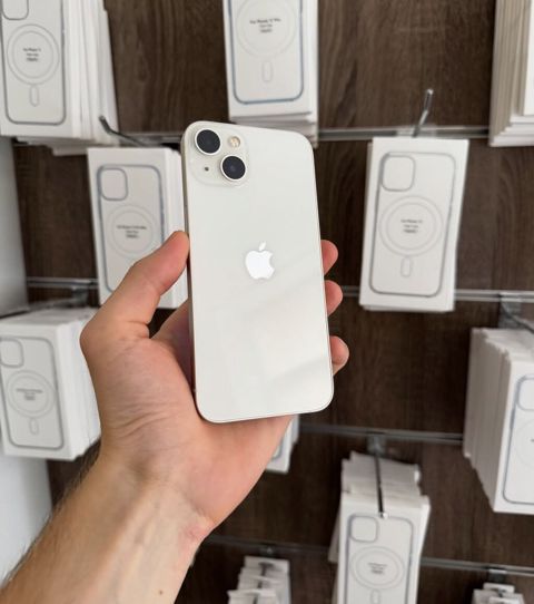 IPhone 13, 128 GB, Ağ, Zəmanət, Simsiz şarj, Face ID — Bakı