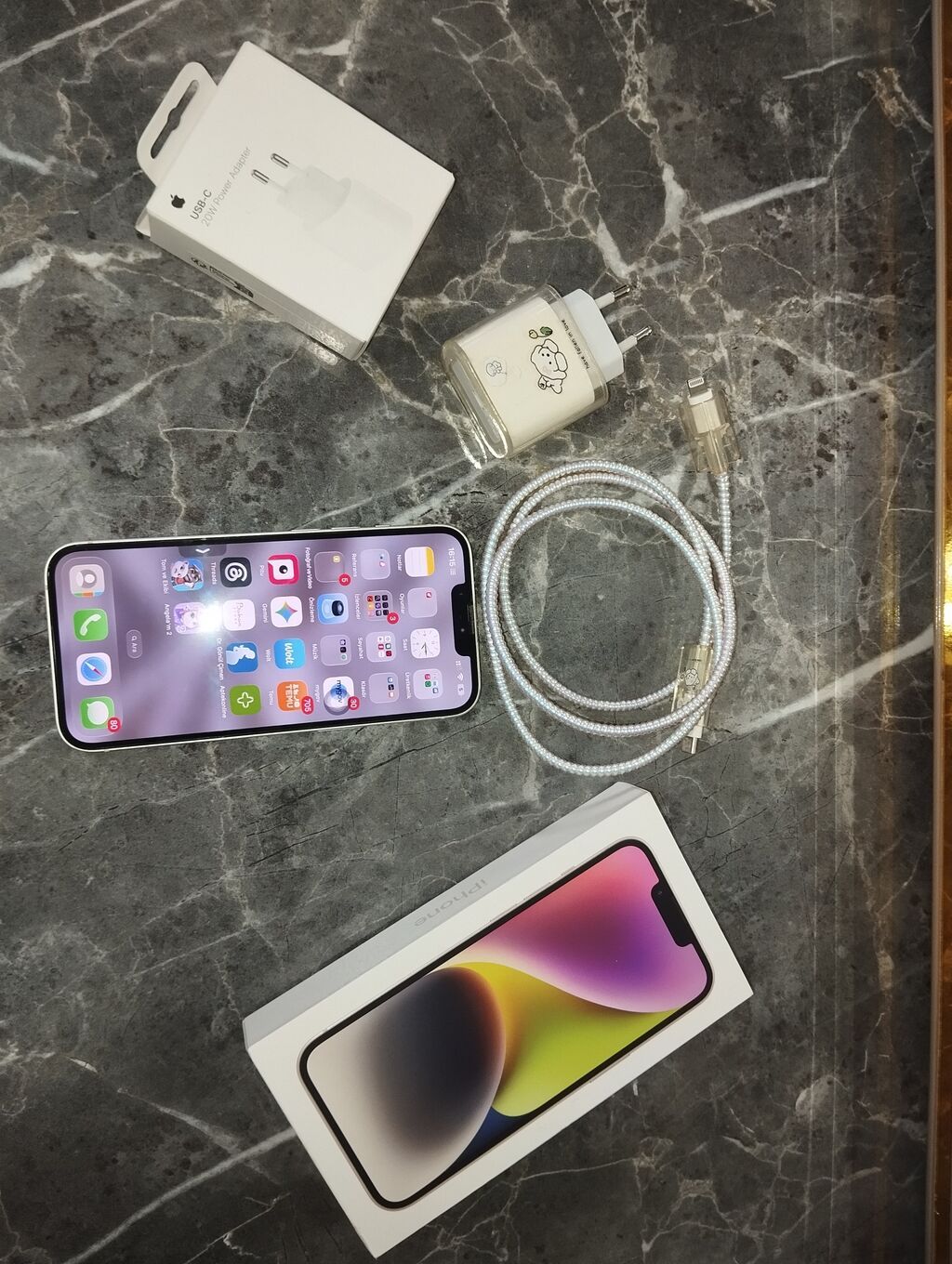 IPhone 14, Ağ, Face ID — Apple iPhone, Digah (6)