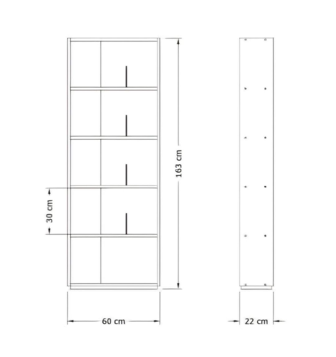 Rəf Elegant Wood ZARR804, laminat, 60x163x22 sm — Mallar, Bakı (3)