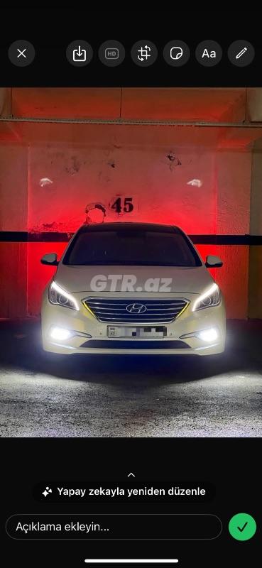 Hyundai Sonata 2.0 L, 2015, 197 000 km — Avtomobillər, Bakı