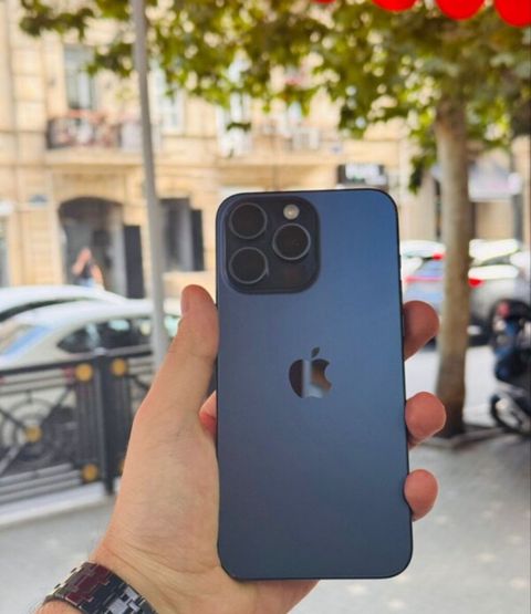 IPhone 15 Pro Max, 128 GB, Blue Titanium, Face ID — Bakı