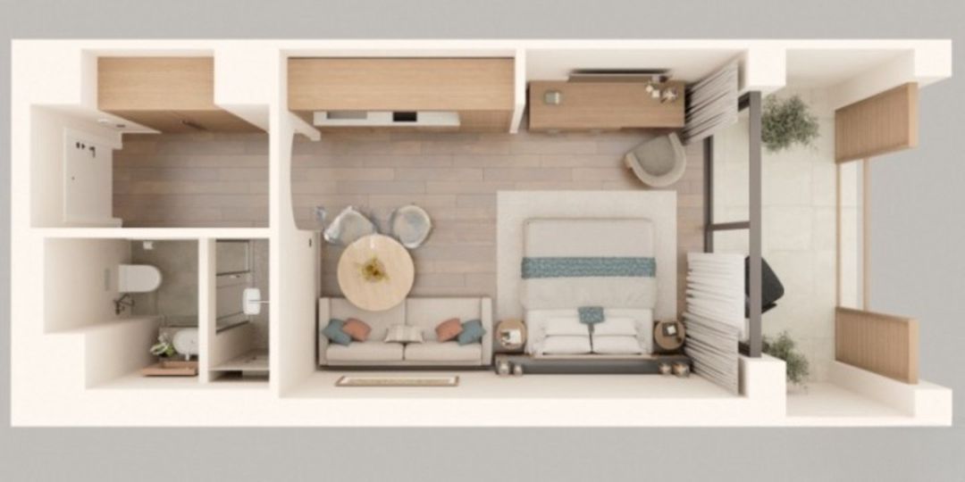 Satılır 1 otaqlı yeni tikili 48.9 m² — Mənzil, Bakı (7)