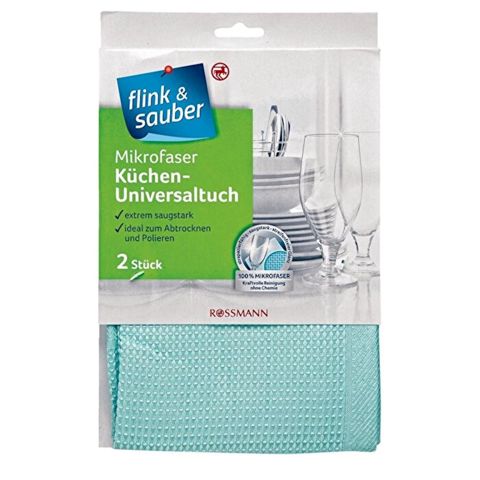Təmizləmə üçün salfet dəsti Flink & Sauber, 40x60 sm, polyester, 2 əd, məhsul çeşiddə — Bakı