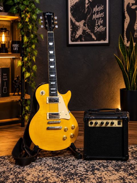 LEA Lp-gd Les Paul Elektro Gitar – Sarılıq (Klassik Dizayn) Gitara — Xırdalan