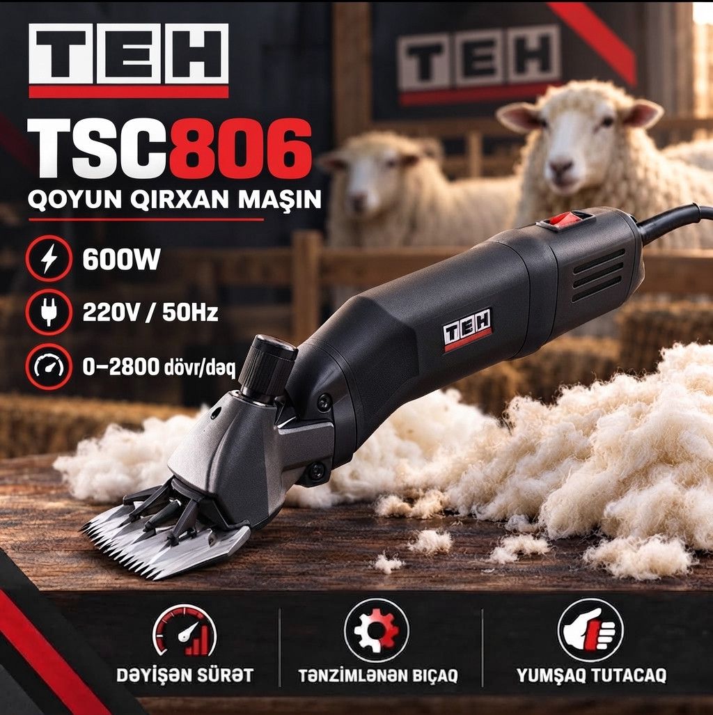 Tük qırxan maşın TEH TSC806, Metal/ABS plastik — Mallar, Bakı
