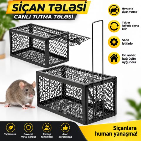 Gəmiricilərə qarşı tələ, Gəmiricilərə qarşı, 25 m², Mexaniki — Bakı