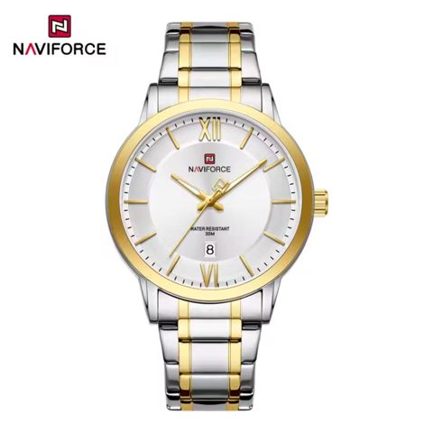 Kişi qol saatı Naviforce, kvars, əqrəbli, indekslər, qolbaq — Bakı