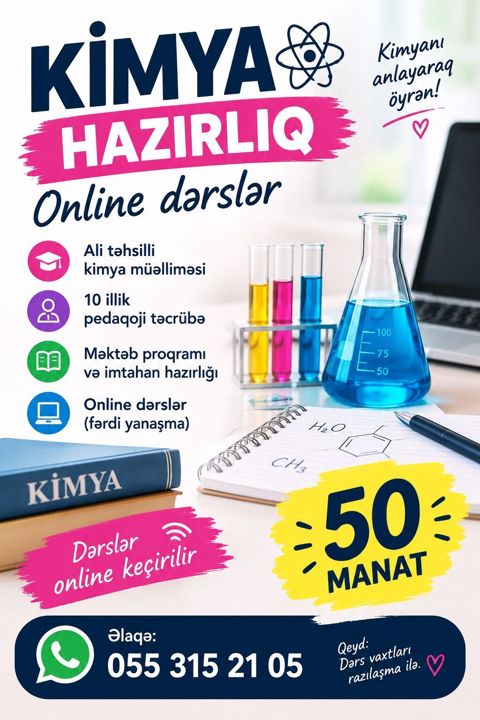 Repetitor, Kimya, Azərbaycan dili, İmtahanlara hazırlıq — Bakı