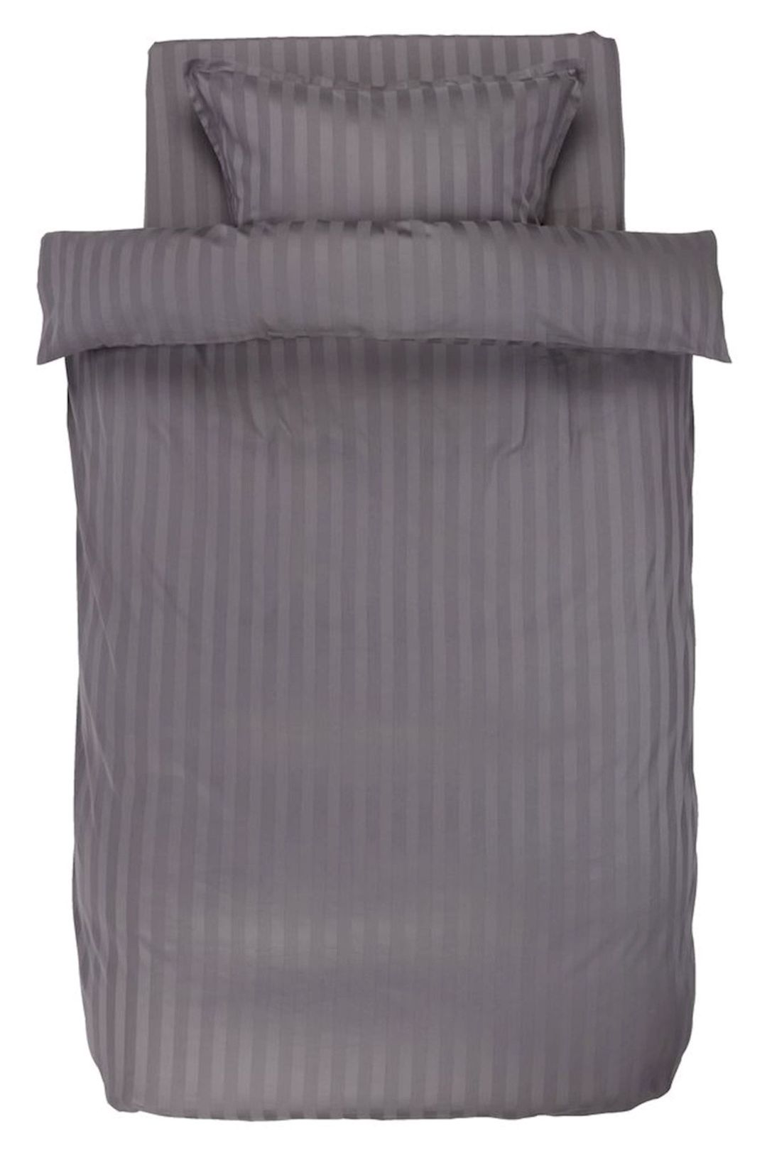Yataq dəsti Jysk Nell, yorğan üzü 140x200 sm, mələfə 150x250 sm, yastıq üzü 50x70/75 sm, bir yarım, pambıq/satin, boz — Mallar, Bakı (2)