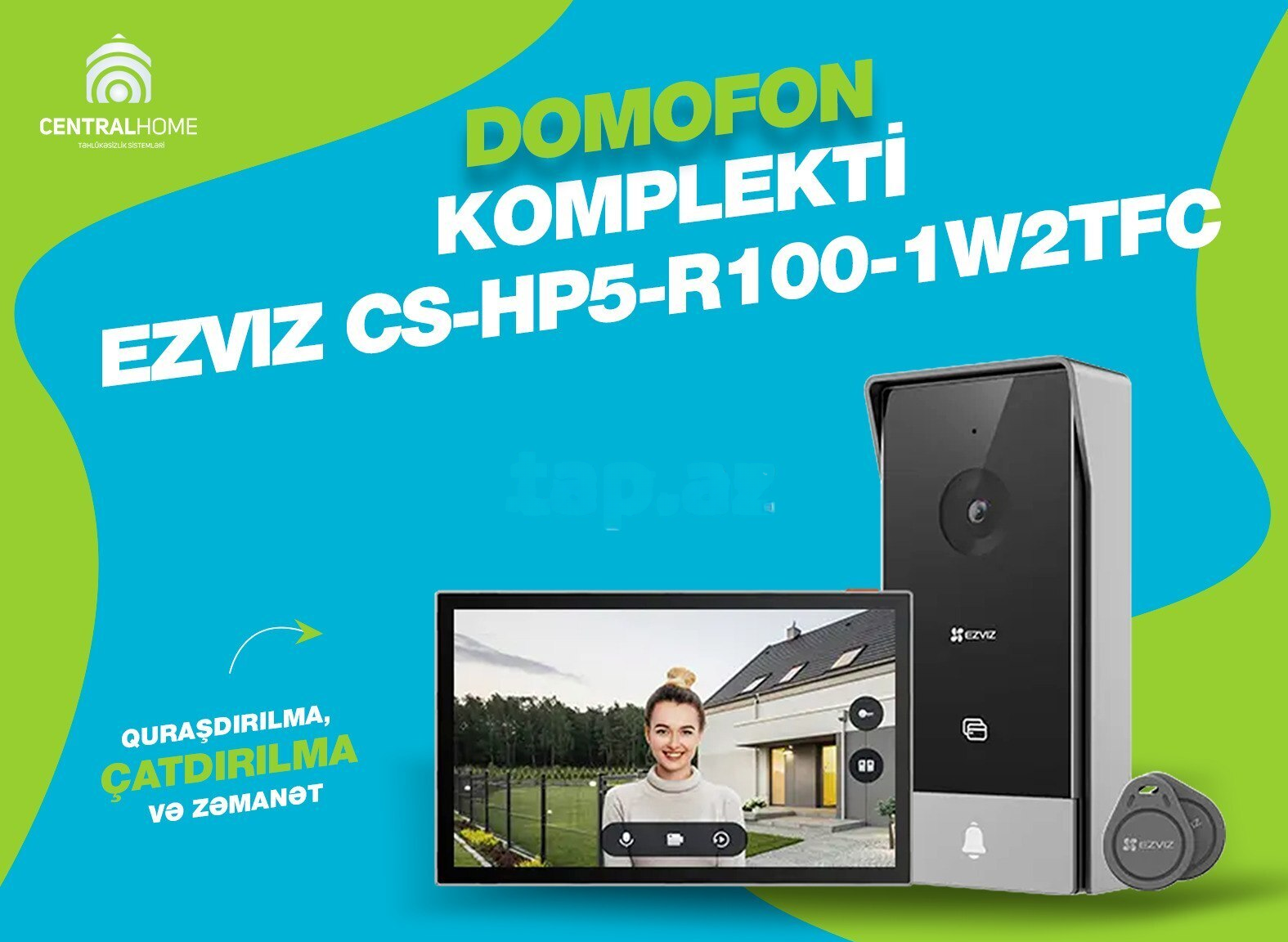 Video domofon dəsti Ezvız CS-HP5-R100-1W2TFC — Bakı