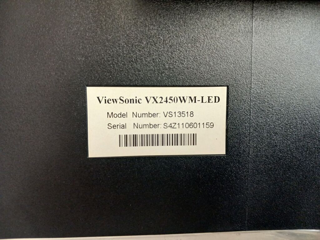 ViewSonic VX2450wm-LED monitor - Ekran: 24 düym (60 sm), LED arxa — Monitorlər, Bakı (3)