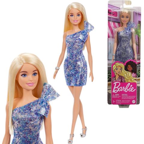 Kukla Barbie Modern Dress Sayrışan mavi paltarda, aksessuarlar ilə, plastik — Bakı