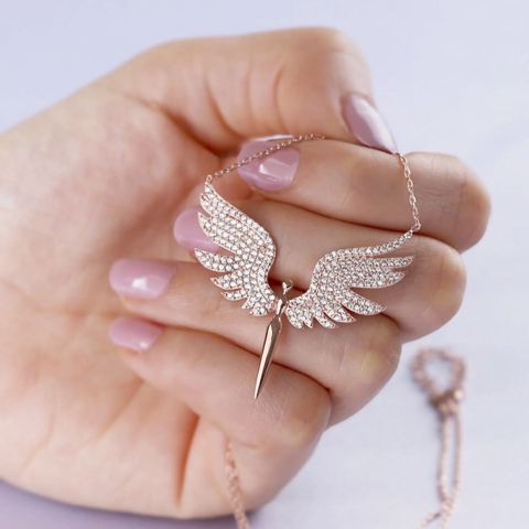 Gümüş boyunbağı T10100, qızılı — Bakı