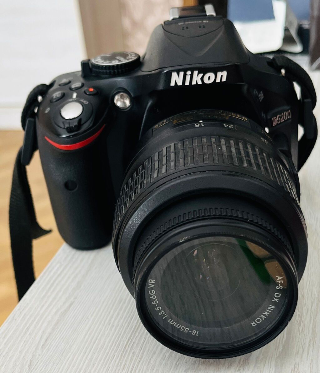 Nikon D5200 batareya adapter Kastar, Shutter count 28600 — Fotoaparat, Bakı (2)