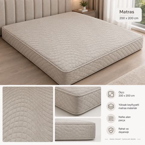 Matras – 200 x 200 sm - Skalioz və kifoz problemi olanlar üçün — Digah