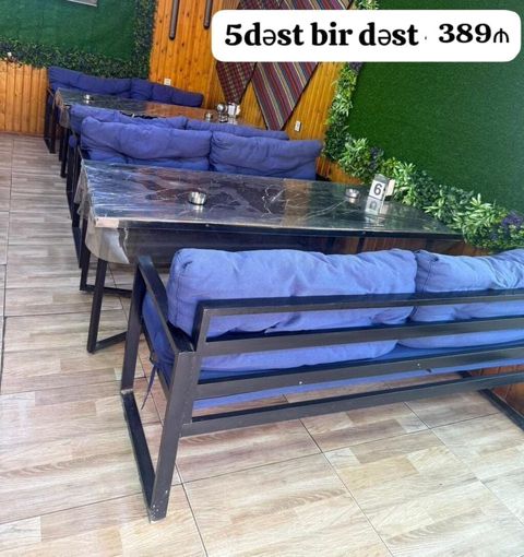 Kafe restoran uçun divsn desti 1dest 389₼ satılır 5 dəst var.ölçüsü — Bakı
