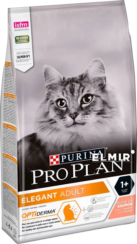 Quru yem Purina ProPlan Optiderma Elegant Adult yetkin pişiklər üçün, qızılbalıq ilə, çəki ilə 1 kq — Bakı