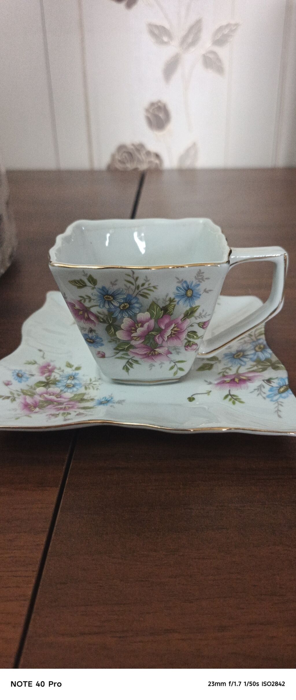 Çay dəsti, rəng - Ağ, Farfor, 6 nəfərlik, Almaniya — Süfrə qabı, Bakı (2)