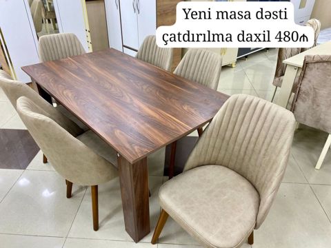 *Yeni Masa dəsti satılır çatdırılma quraşdırılma daxil 480₼*. Ünvan — Bakı