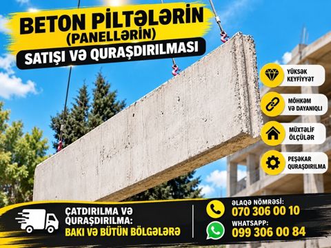 Beton plitə və panellərin satışı – peşəkar quraşdırılma Tikinti — Xırdalan