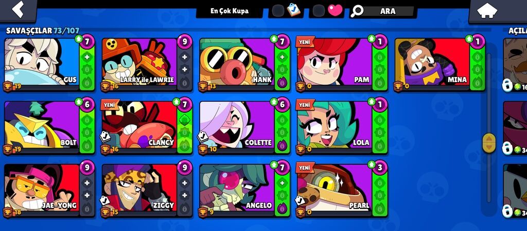 Brawl Stars oyun hesabı - Kupa: 18 035 (Kupa Yolu III) - Toplam — Oyun dəstləri, Bakı (6)