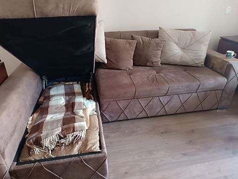 Künc divan – çevrilən və sandıqlı model - Forma: L-şəkilli künc divan — Digah