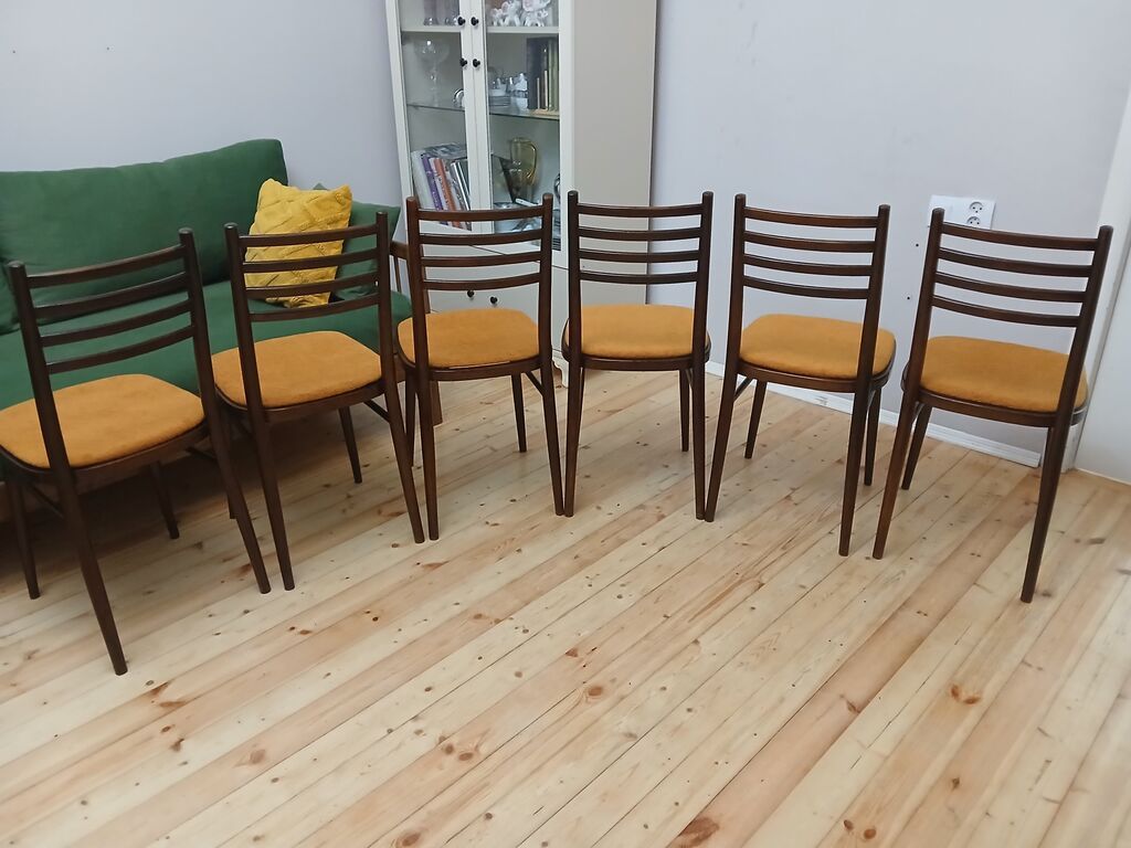 6 ədəd çox yaxşı vəziyyətdə Çexoslavakiya stulları satılır. Heç bir — Stullar, Mehdiabad (2)