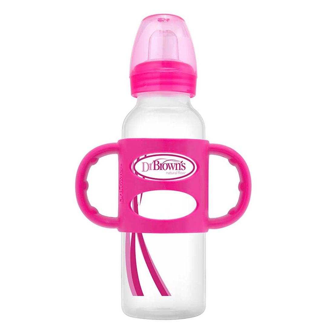 Yastıburun başlıqlı, tutacaqlı butulka-fincan Dr.Brown's Sippy Spout Bottle 250 ml, polipropilen, çəhrayı — Mallar, Bakı (2)