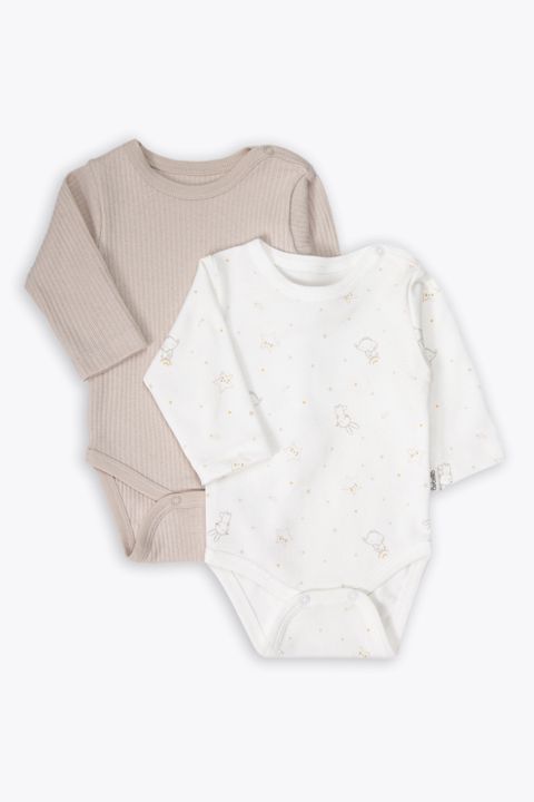 Oğlanlar üçün bodi Bebetto T4339, bej, pambıq, ölçü 6-9 ay — Bakı
