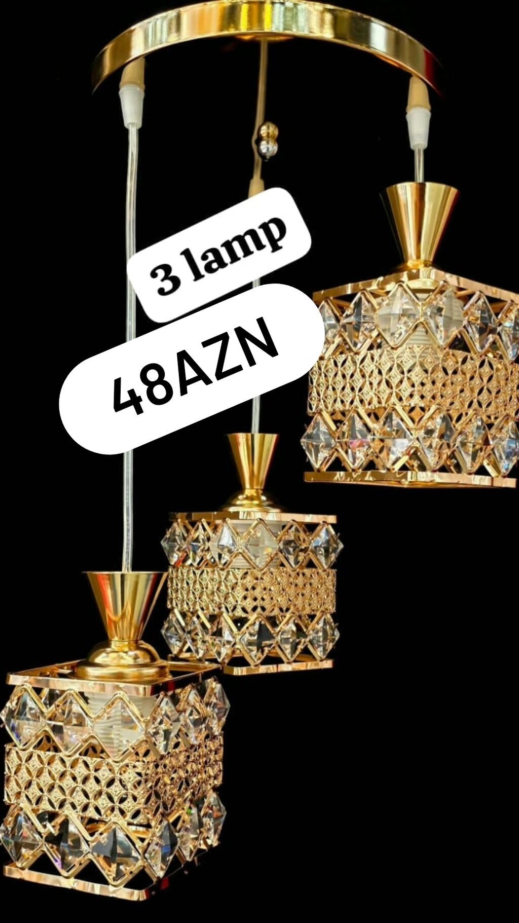Led Çılçıraq, 3 lampa, Metal — Tavan is?qlar? v? cilc?raqlar, Sumqayıt (3)